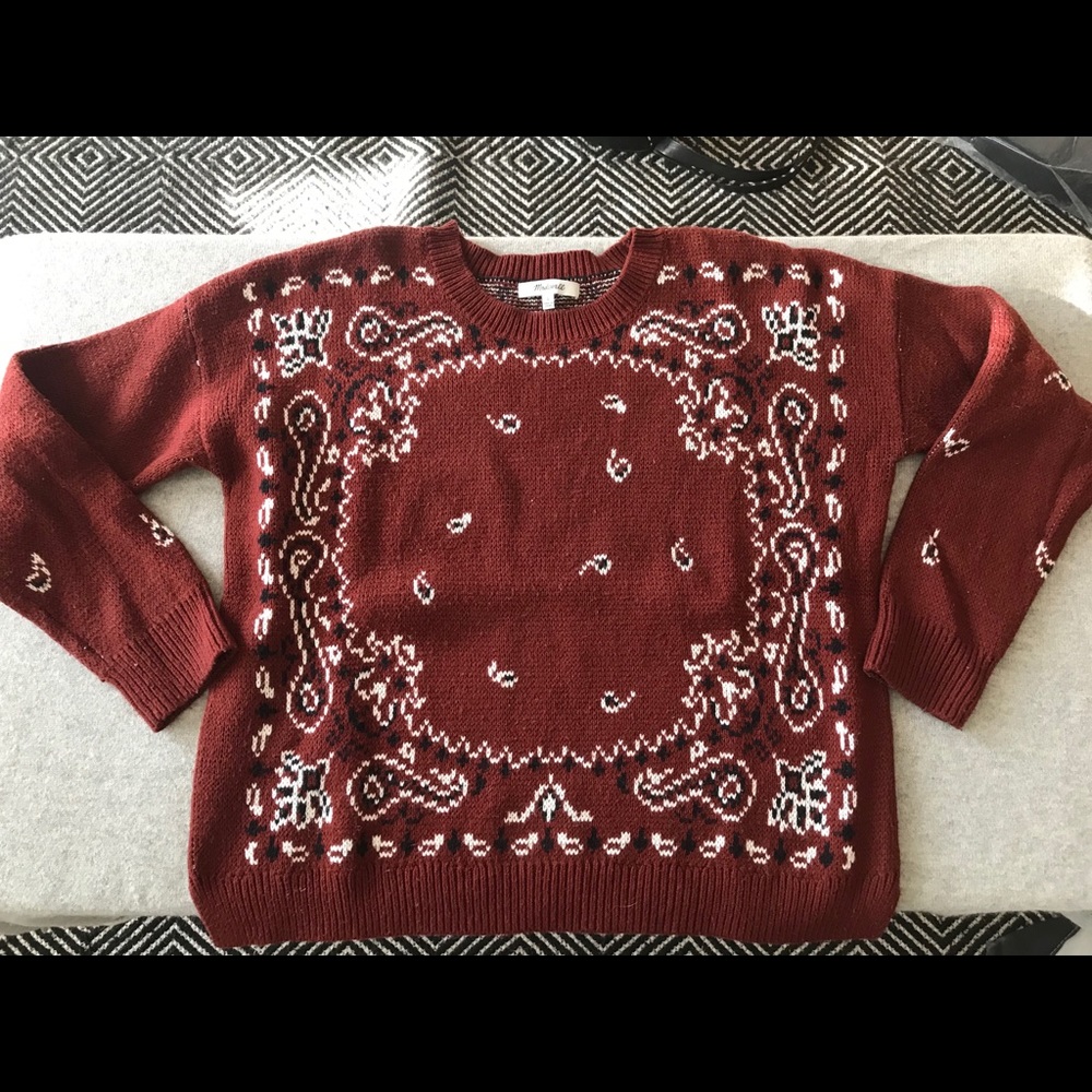 Madewell bandana print sweater